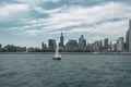 Chicago Downtown skyline view from a boat